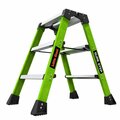 Tool Time 25.98 x 11.8 x 8 in. 3 Step Resin Step Stool Green TO3304907